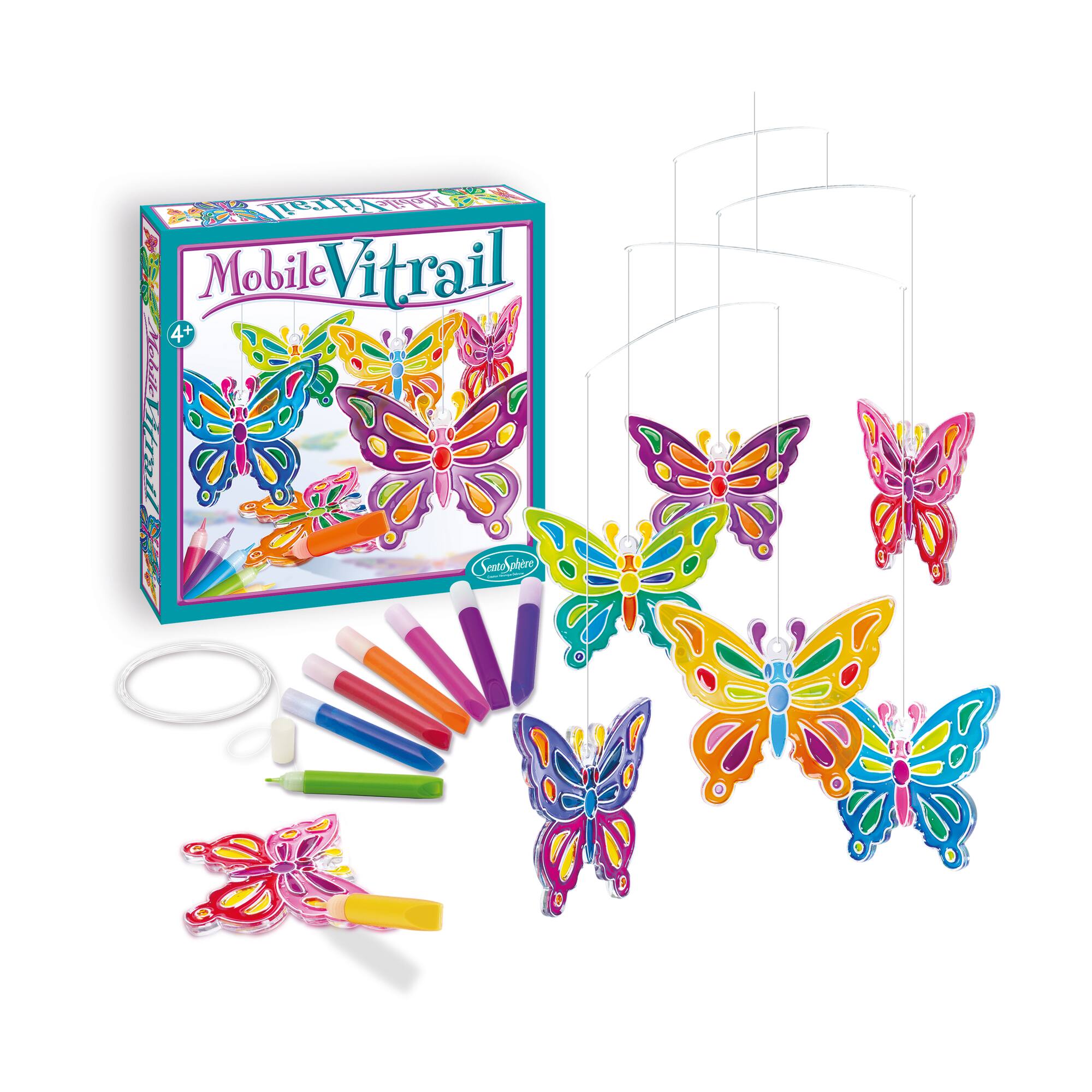 Mobile Vitrail - Crystal Butterflies